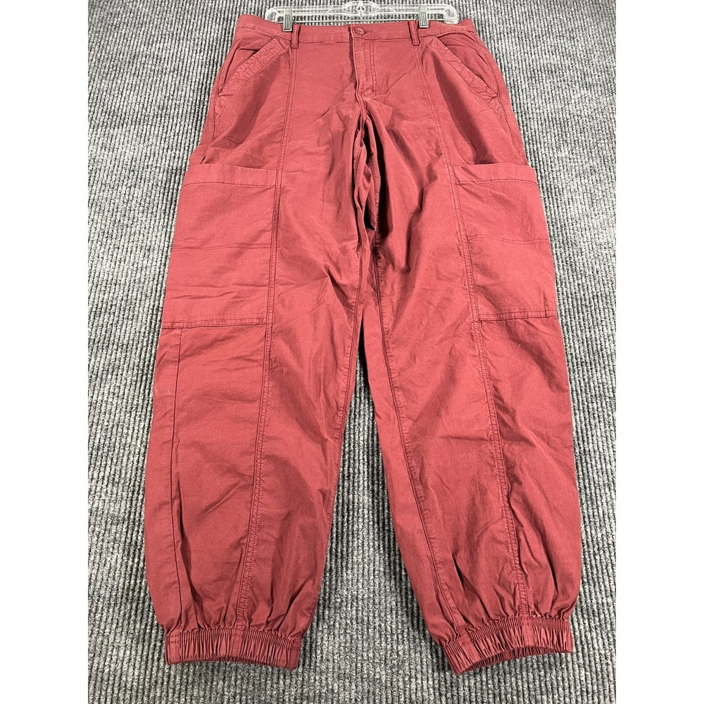 American Eagle Baggy Jogger Pants Womens 12 Regular Red Casual Comfort Active